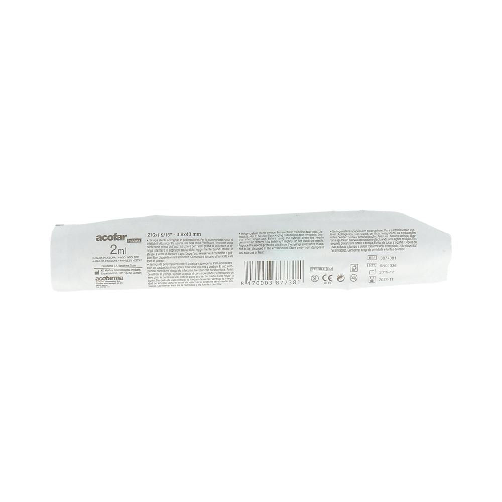 Acofar Jeringa Desechable con Aguja 2 ml 40/8