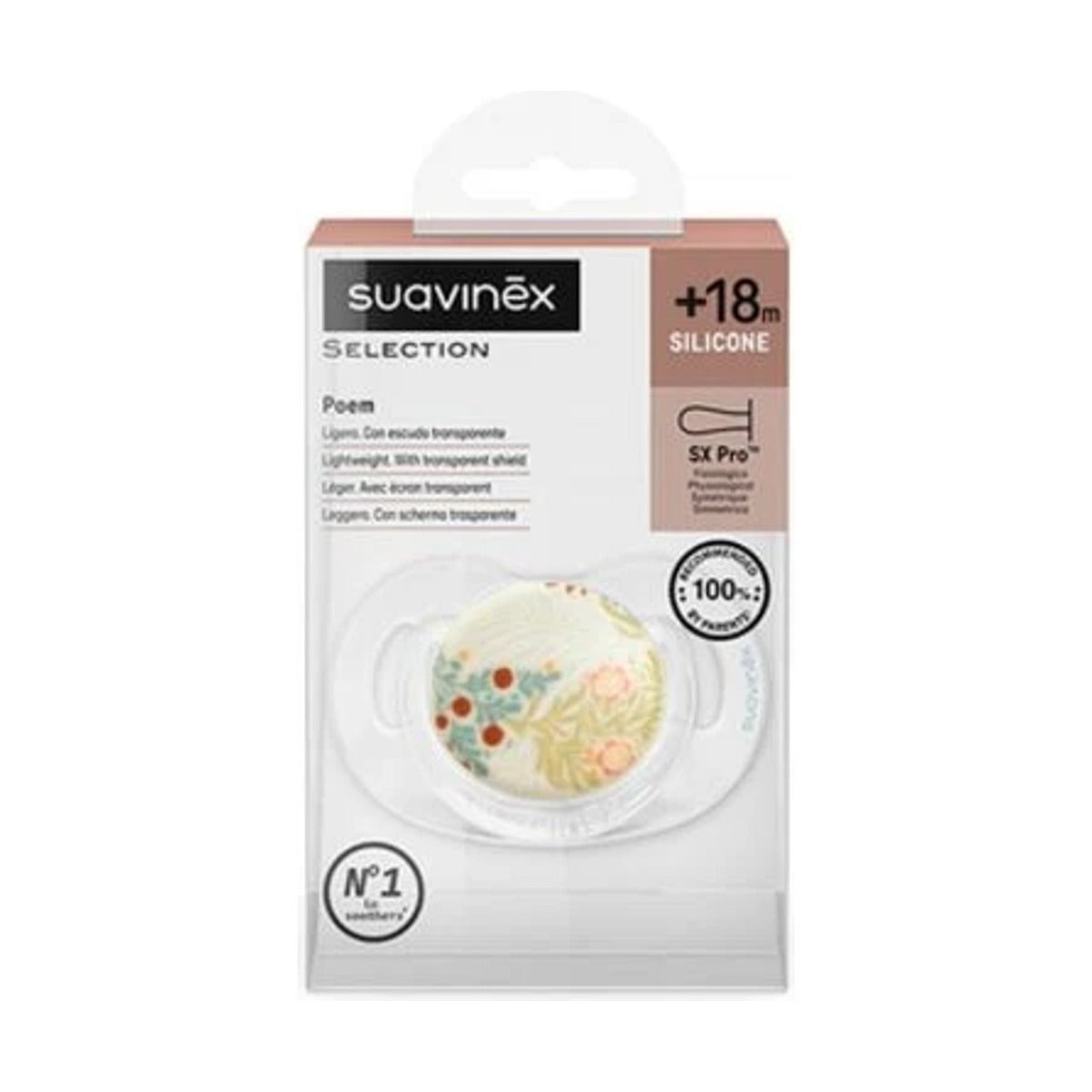 Suavinex SX Pro Selection Poetry Chupete Fisiológico +18 Meses