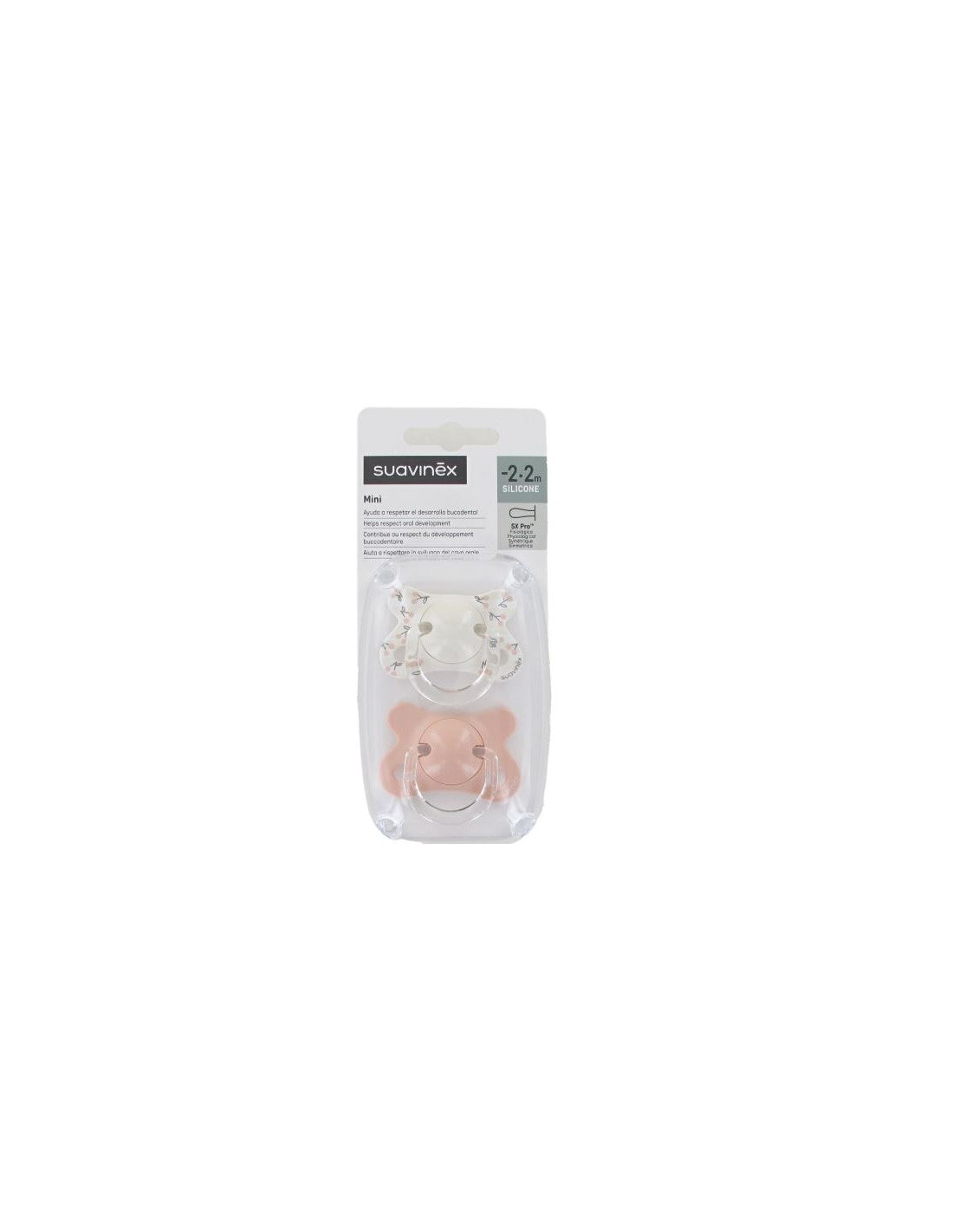 Suavinex Fusion Chupete Silicona Fisiológico 0-2 Meses 2 Unidades