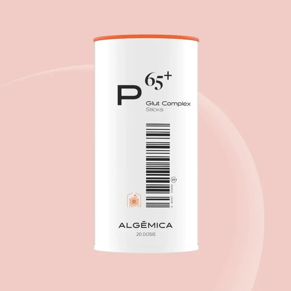 Algèmica P65+ Glut Complex Polvo 20 Sticks con L-Glutamina y Cúrcuma