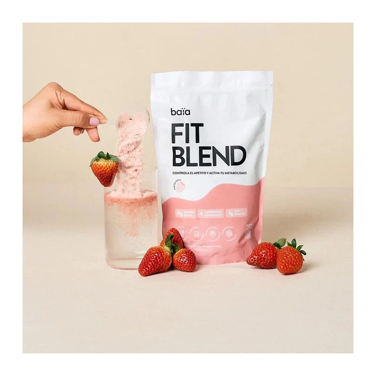 Baia Fit Blend Batido Proteico Fresa 600 g