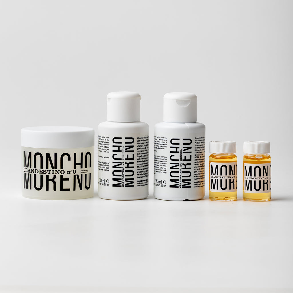 Moncho Moreno Pack Ampolla Reparación + Champú Detox + Acondicionador Extra Fuerza