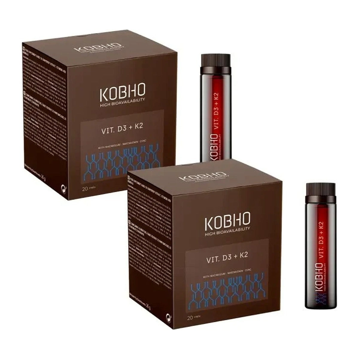 Kobho Labs Vitamina D3 + K2 Líquido Duplo 2 x 20 Viales