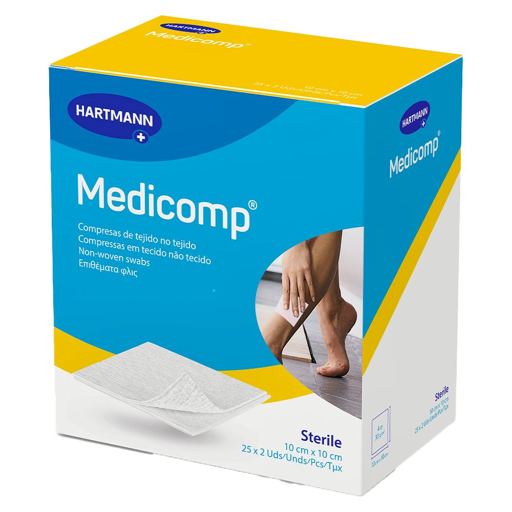 Hartmann Medicomp Compresas Estériles 10 x 10 cm 25 Sobres x 2
