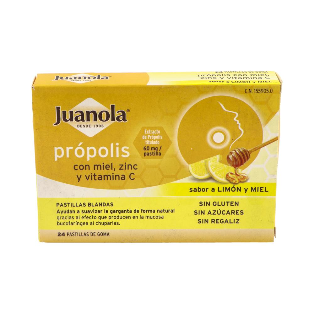 Pastillas Blandas Juanola Propolis Vit C Zinc Sabor Limon 48 G