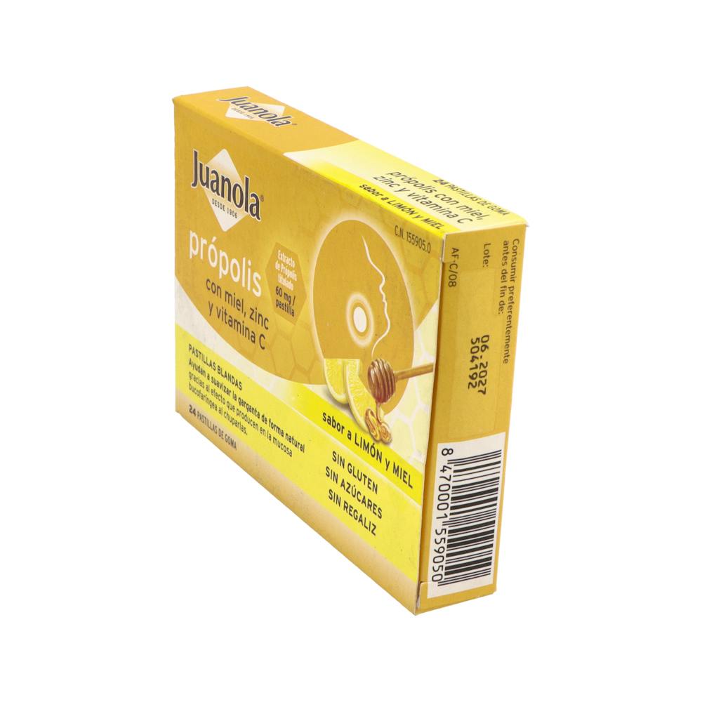 Pastillas Blandas Juanola Propolis Vit C Zinc Sabor Limon 48 G