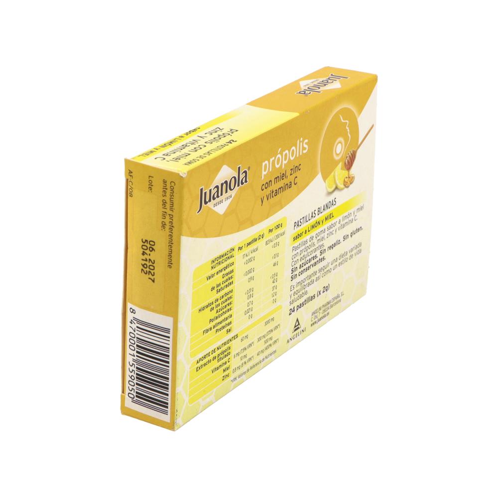 Pastillas Blandas Juanola Propolis Vit C Zinc Sabor Limon 48 G