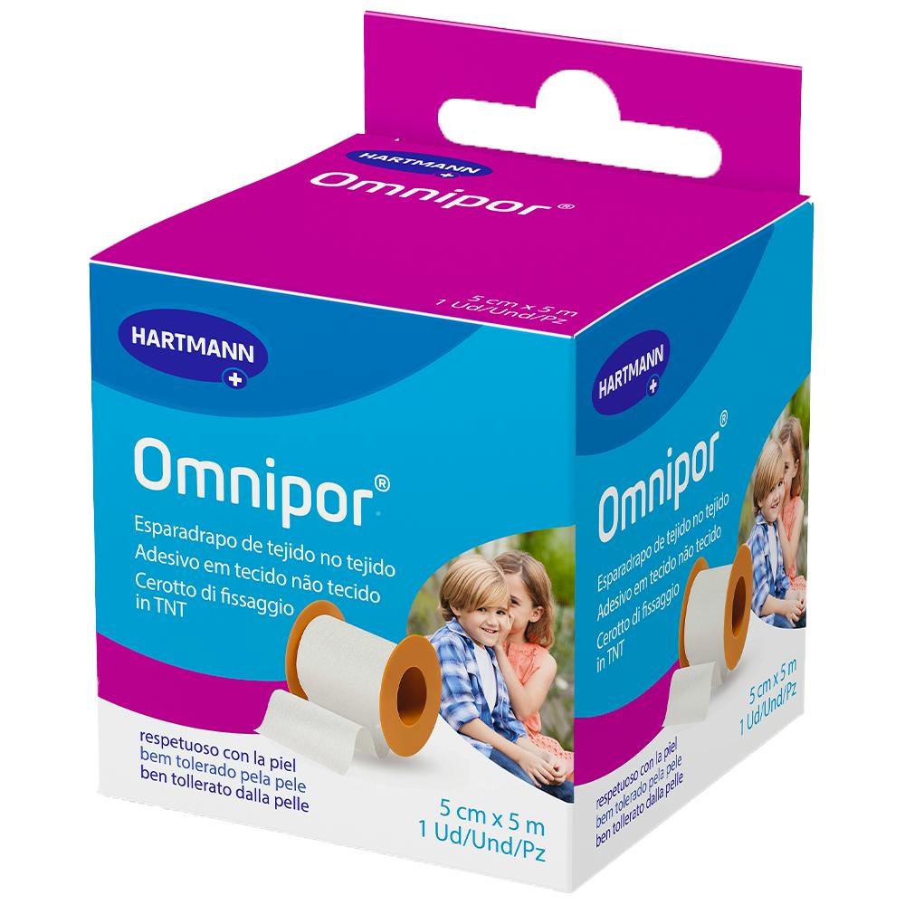 Hartmann Omnipor Esparadrapo Hipoalergénico Papel 5 m x 5 cm