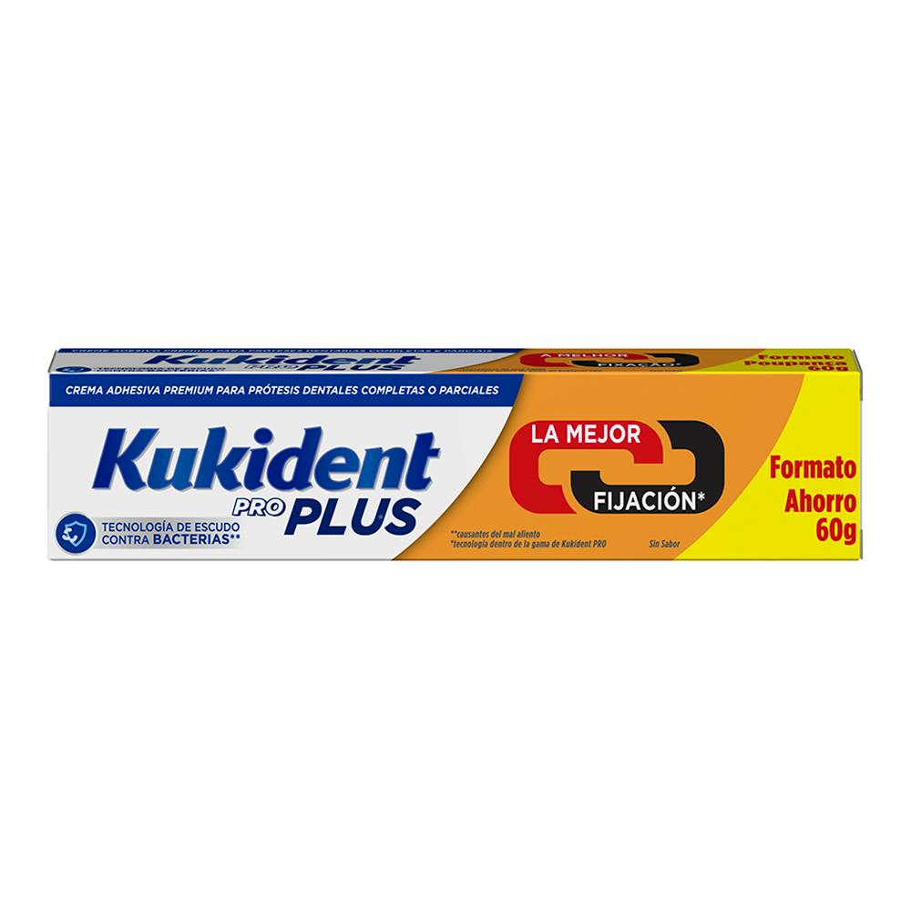 Kukident Pro Doble Acción Crema Adhesiva Neutro 60 g
