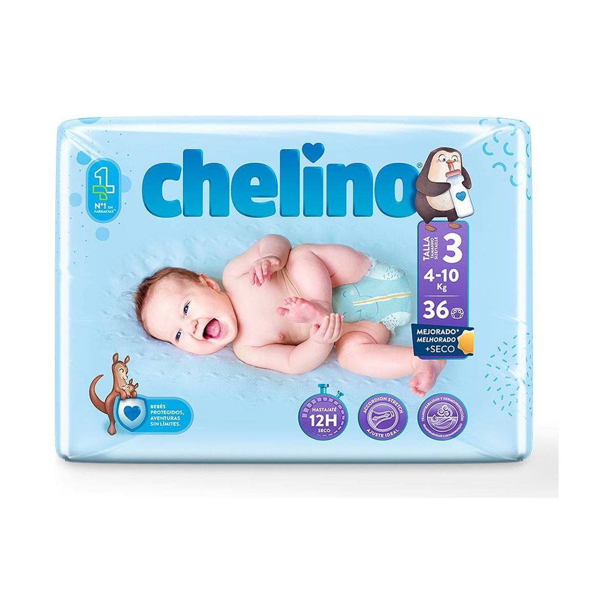 Chelino Fashion & Love Pañales Talla 3 (4-10 kg) 36 Unidades