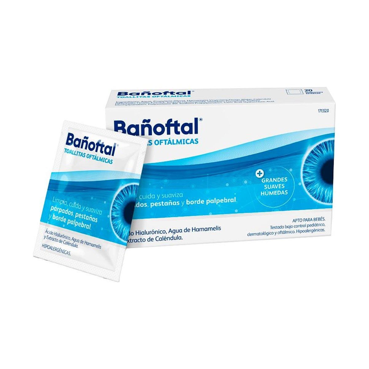 Bañoftal Toallitas Oculares Estériles 20 Unidades