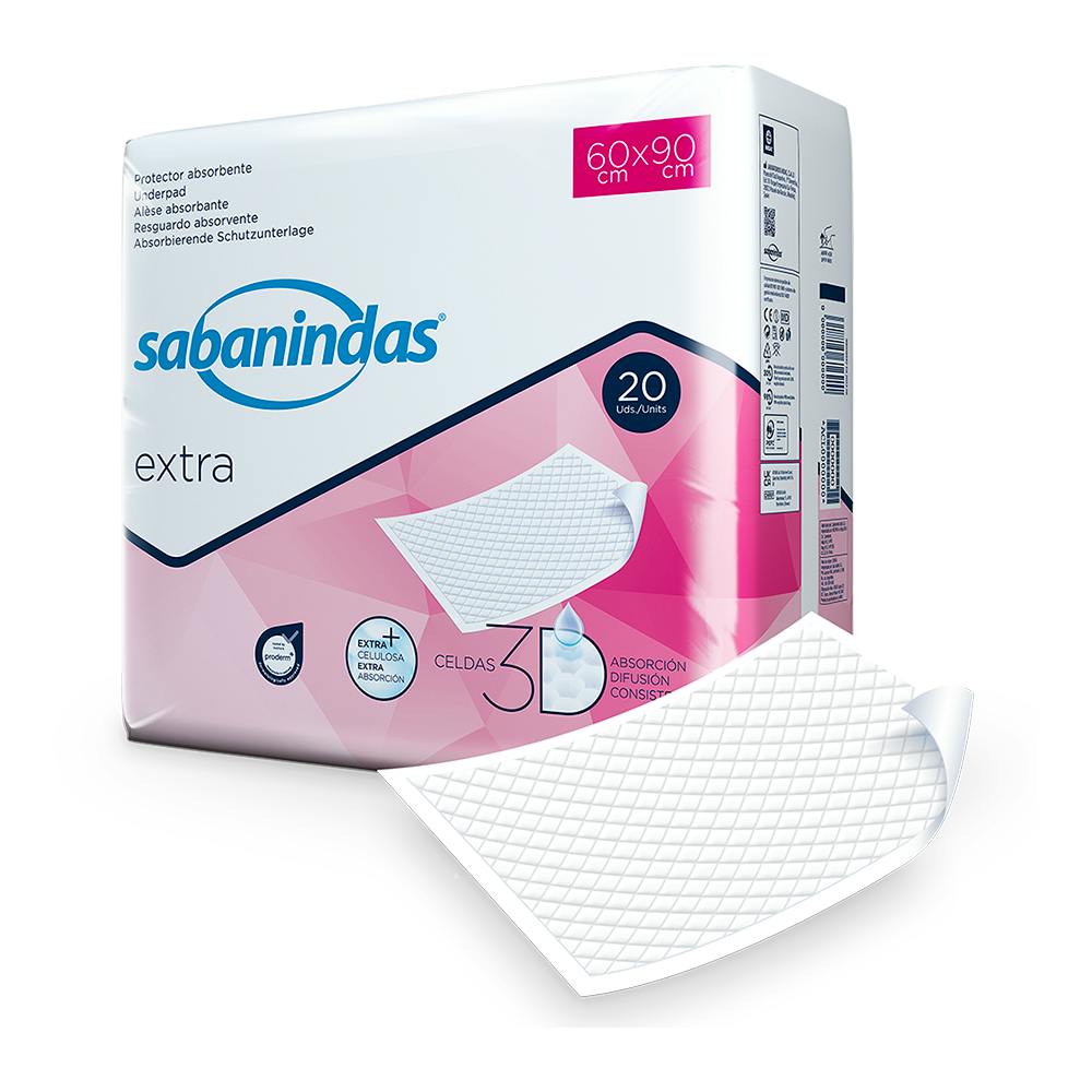 Sabanindas Protector de Cama 60 x 90 cm 20 Unidades