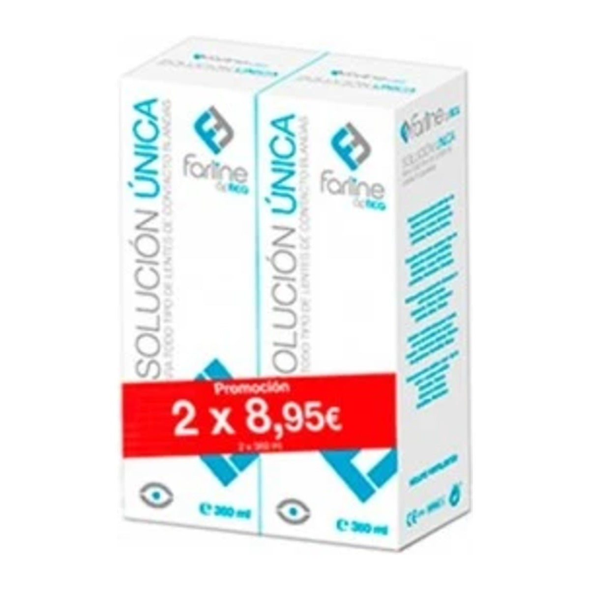 Farline Óptica Solución Única Lentes de Contacto Duplo 2 x 360 ml