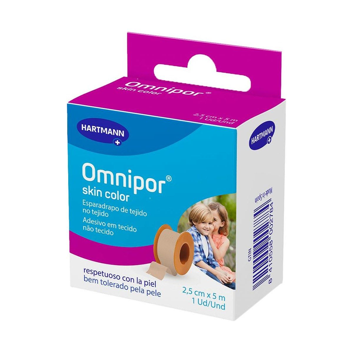 Hartmann Omnipor Esparadrapo Hipoalergénico Color Piel 5 m x 2,5 cm