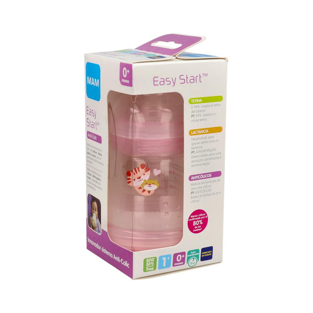 Biberon Anticolico Mam Anticolic Easy Start 160 ML Rosa