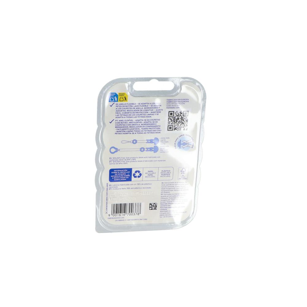 Broche para Chupete y Cubierta de Proteccion Mam Clip It! & Cover Azul