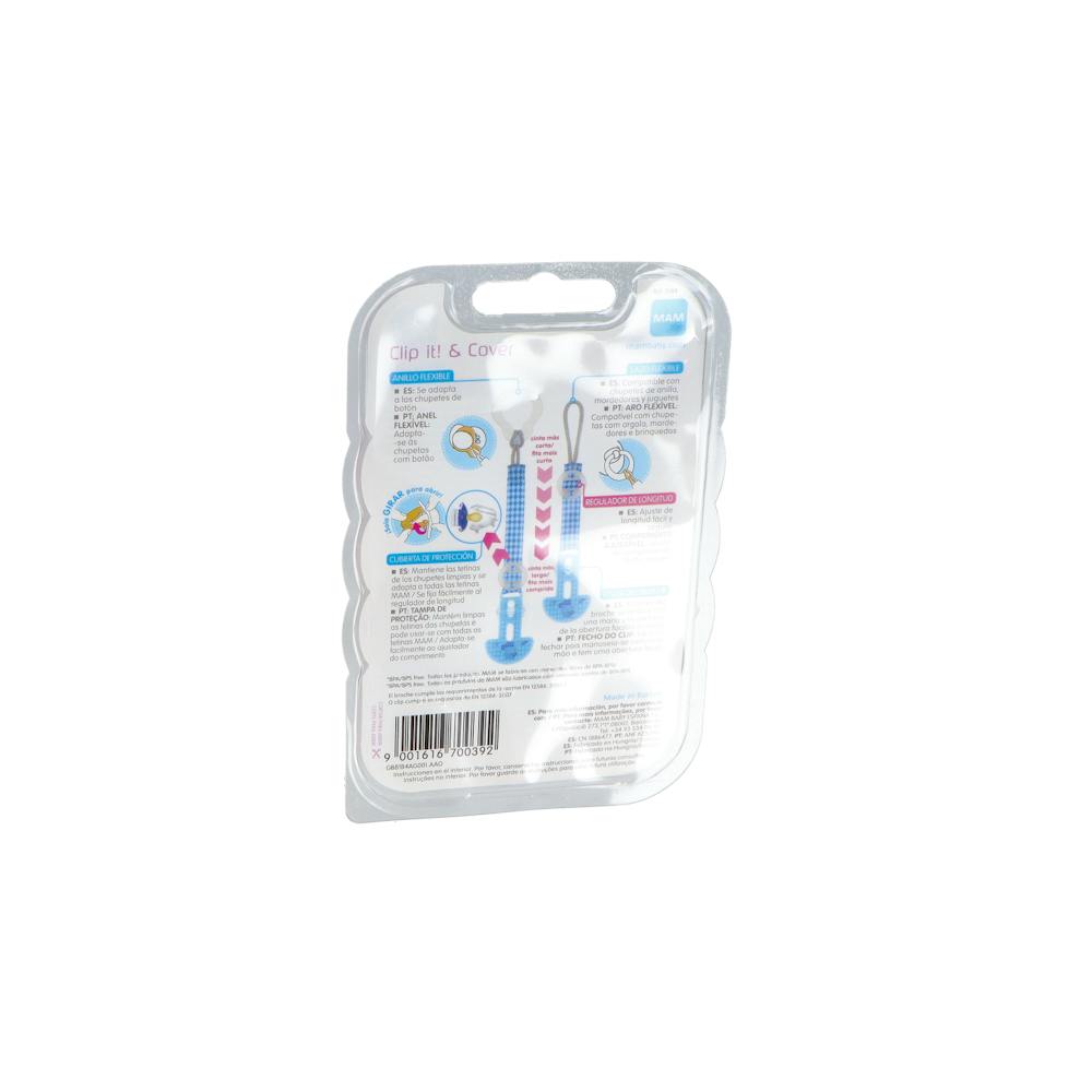 Broche para Chupete y Cubierta de Proteccion Mam Clip It! & Cover Verde