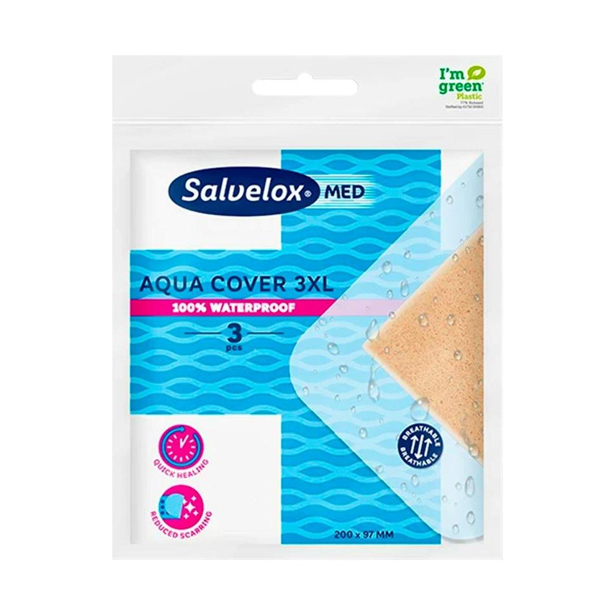 Salvelox Med Aqua Cover Apósito 3XL 3 Unidades