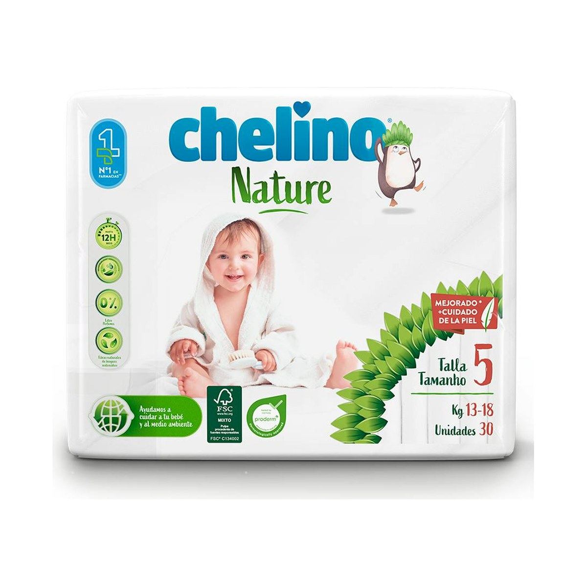 Chelino Nature Pañales Ecológicos Talla 5
