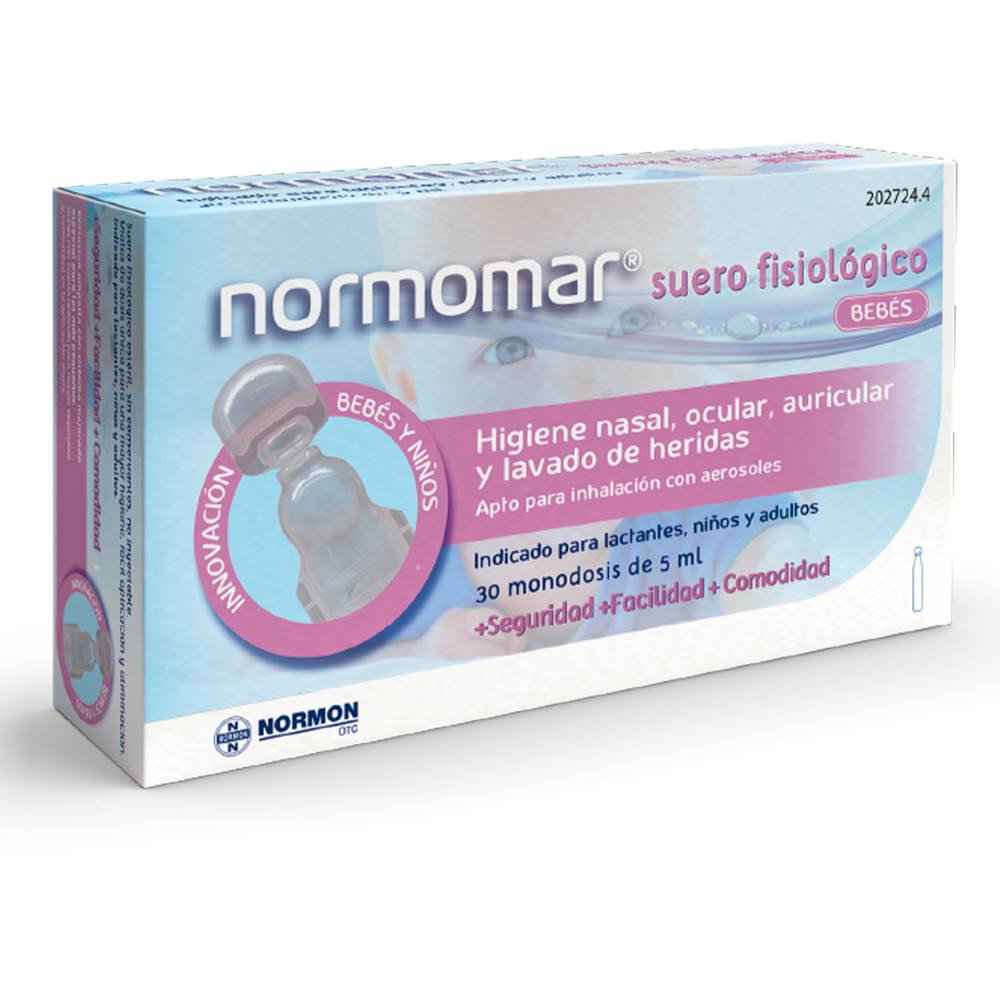 Normomar Suero Fisiológico Bebé 30 Ampollas 5 ml