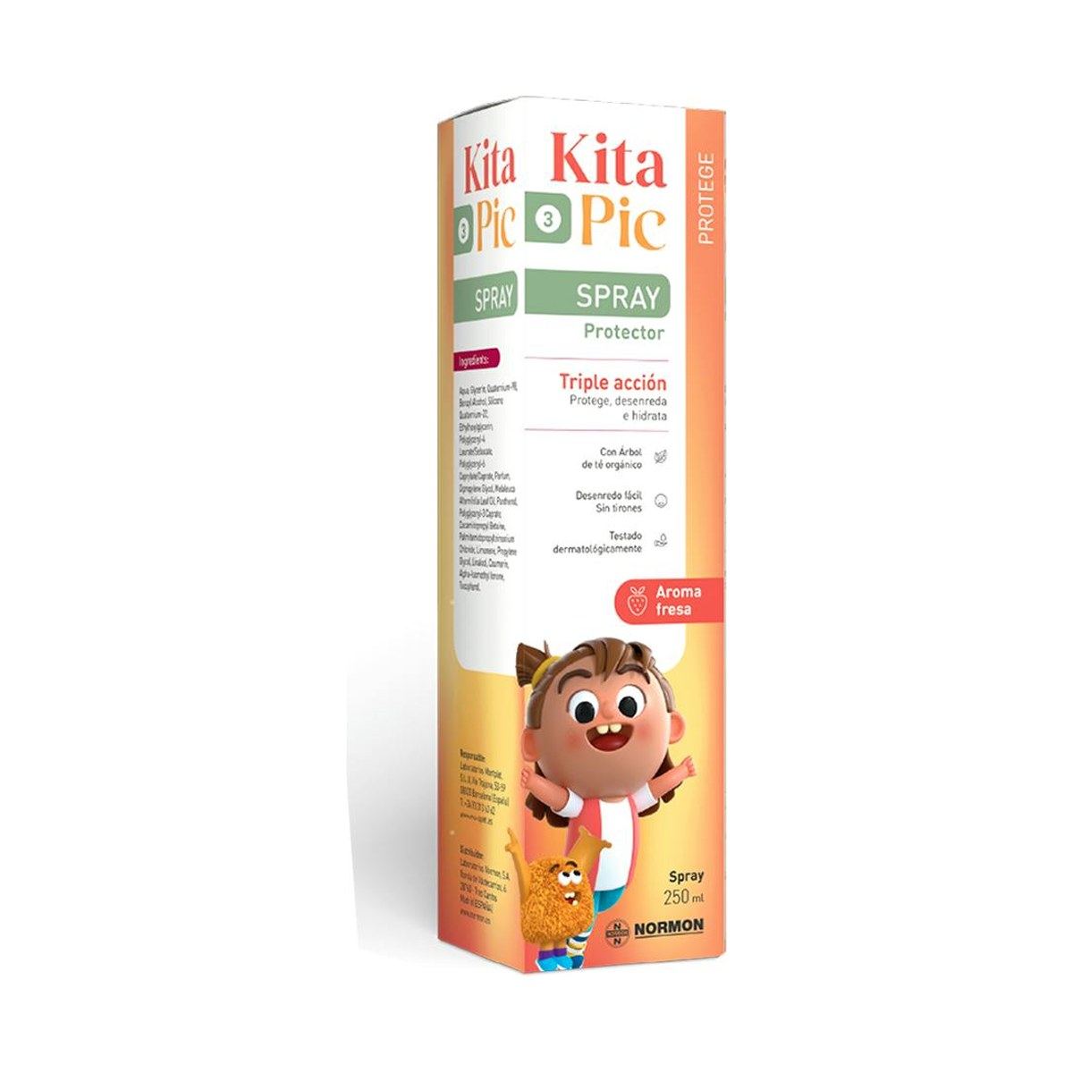 Kitapic Spray Repelente Piojos Aroma Fresa 250 ml