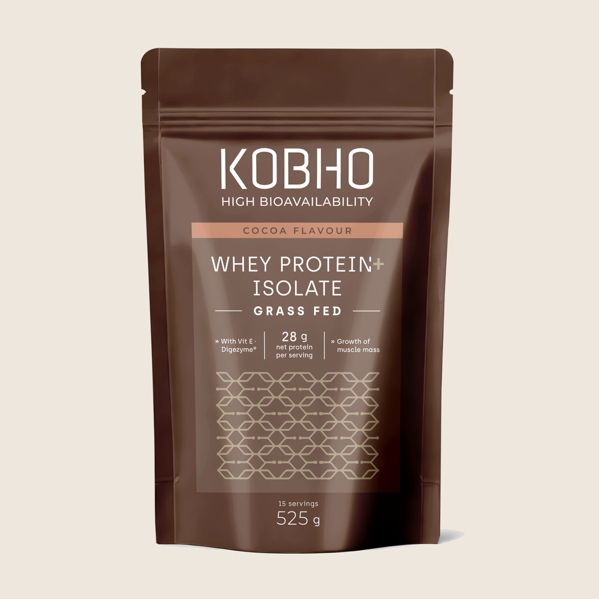 Kobho Labs Proteína Whey Aislada Sabor Chocolate 525 g