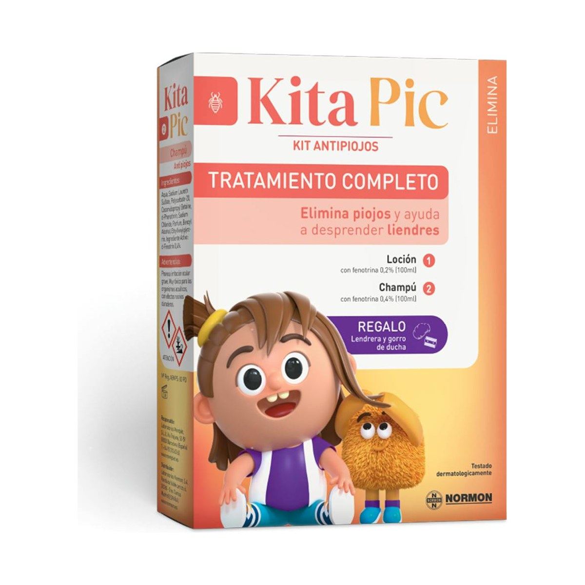 Kitapic Kit Antipiojos Champú 100 ml + Loción 100 ml