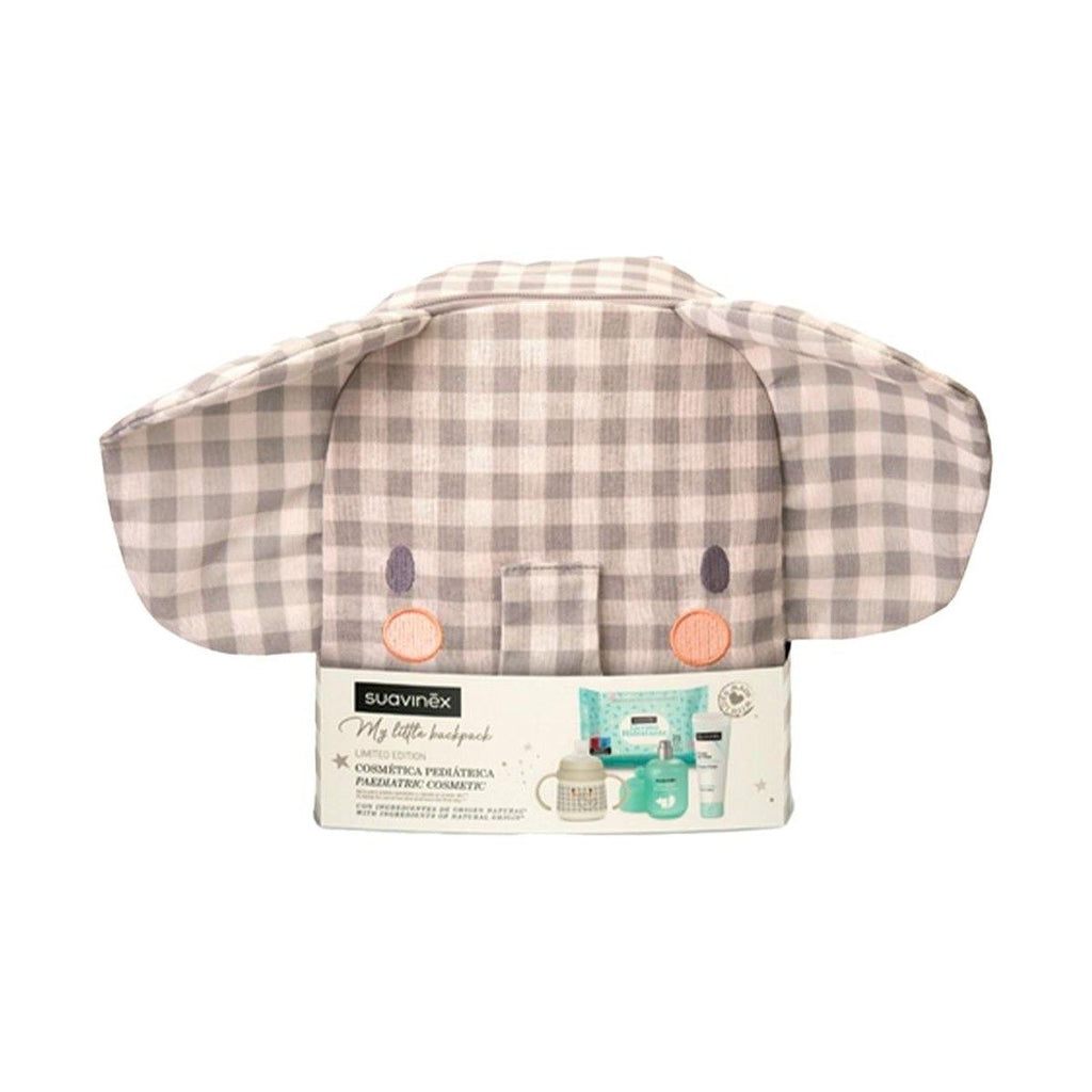 Suavinex Mochila Infantil Elefante con Crema del Pañal, Colonia, Biberón y Toallitas