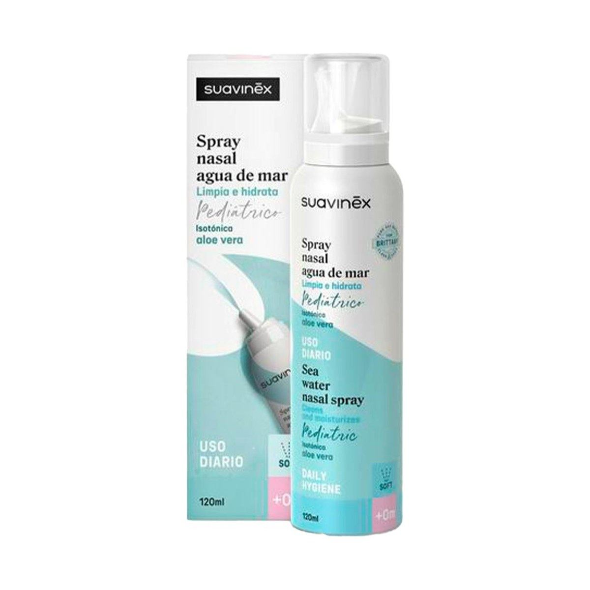 Suavinex Spray Nasal Agua de Mar Pediátrico Aloe Vera Soft +0 Meses 120 ml