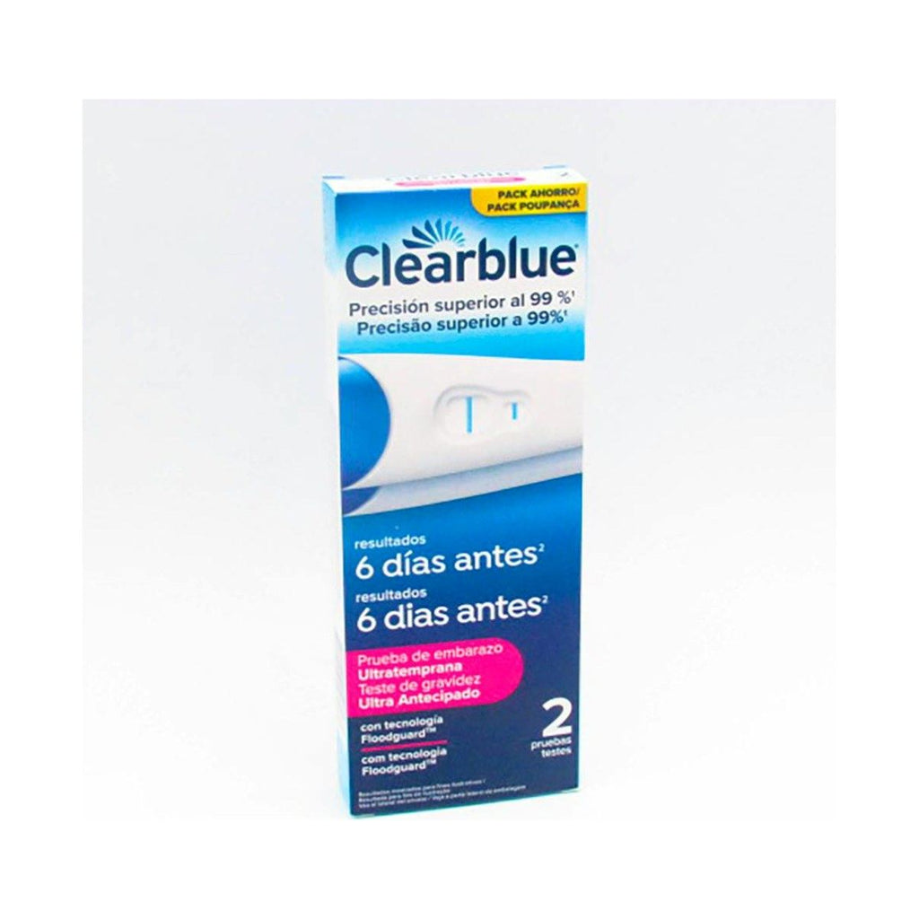 Clearblue Test de Embarazo Detección Ultratemprana 2 Unidades