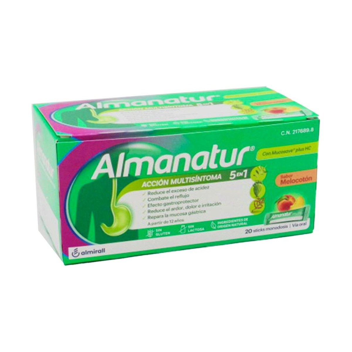 Almanatur Antiácido Suspensión Oral Sabor Melocotón 20 Sticks 15 ml