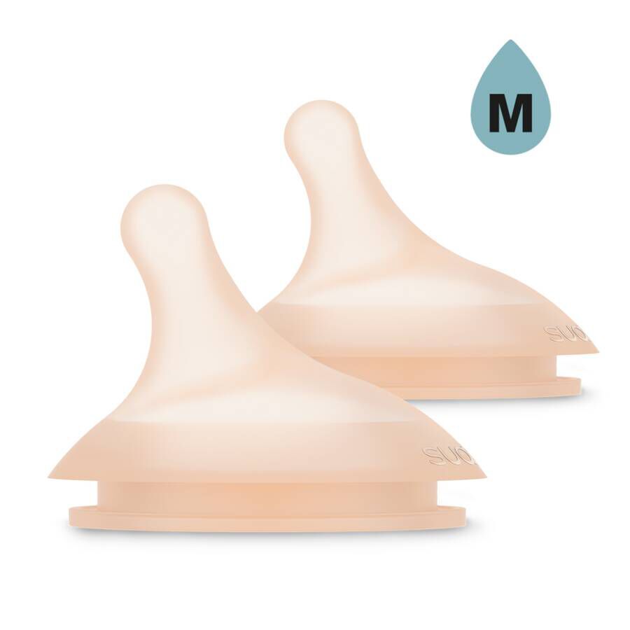Suavinex Zero Zero Tetina Silicona Ultra Suave Flujo M +3 Meses 2 Unidades