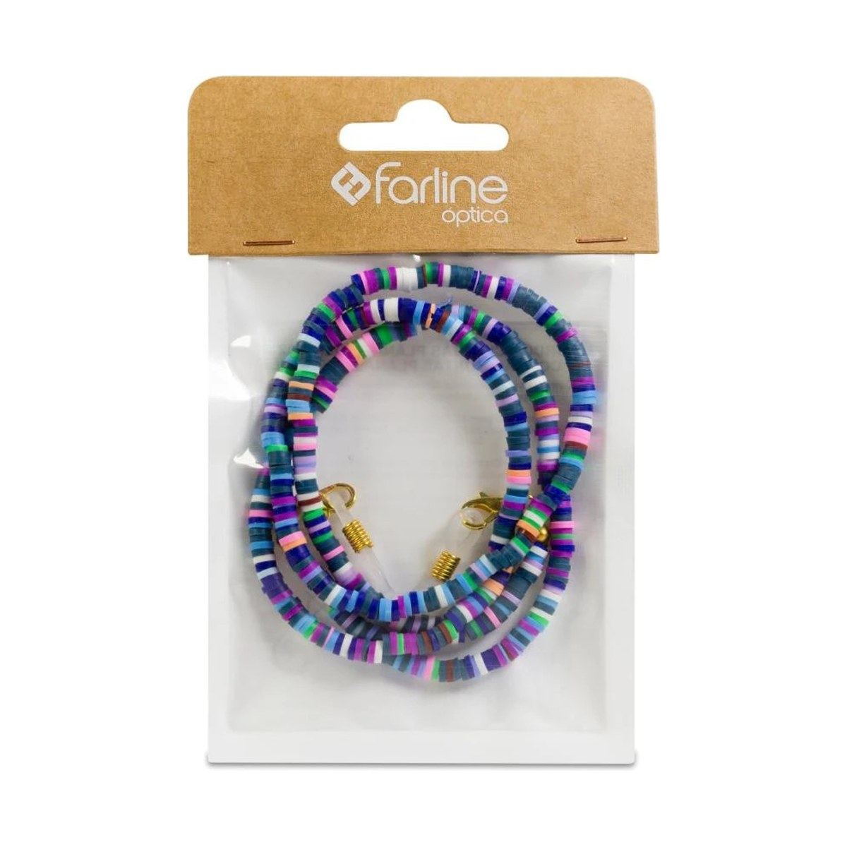 Farline Cordón para Gafas con Abalorios Azul