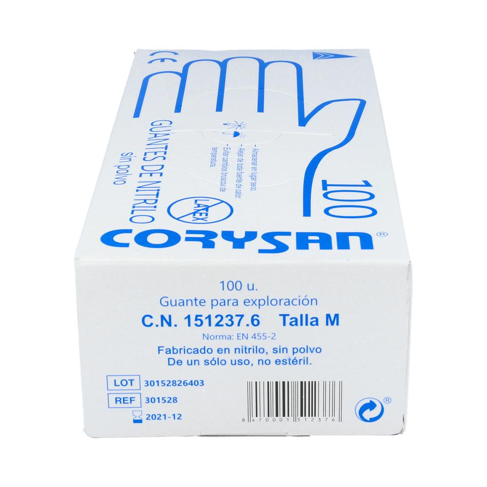 Corysan Guantes de Nitrilo Exploración Talla M 100 Unidades