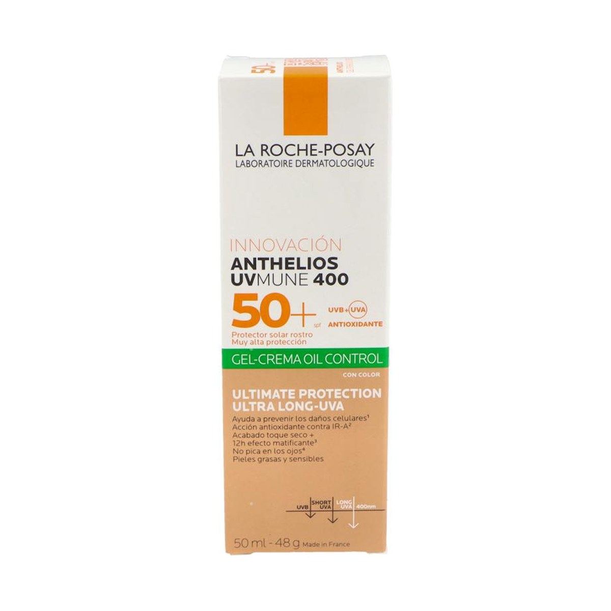 La Roche-Posay Anthelios XL Gel-Crema Toque Seco con Color SPF 50+ 50 ml