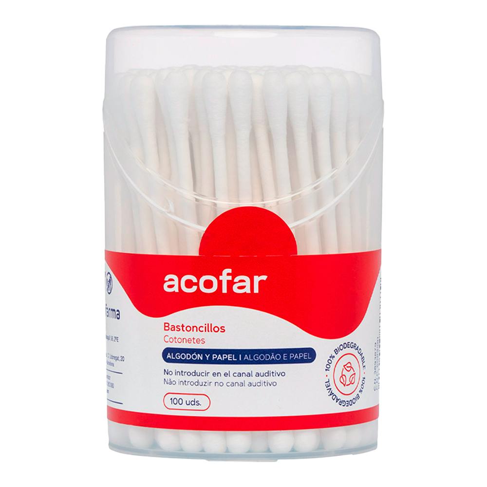 Acofar Bastoncillos Baby con Tope 100 Unidades