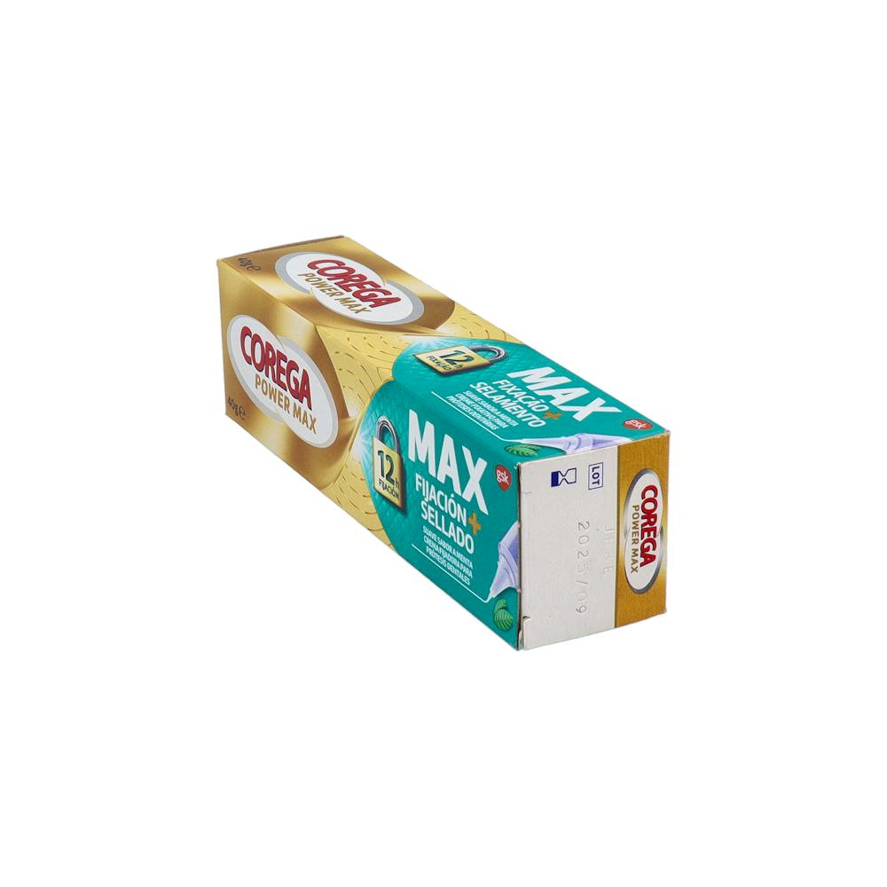 Corega Max Fijación + Sellado Crema Adhesiva Menta 40 g