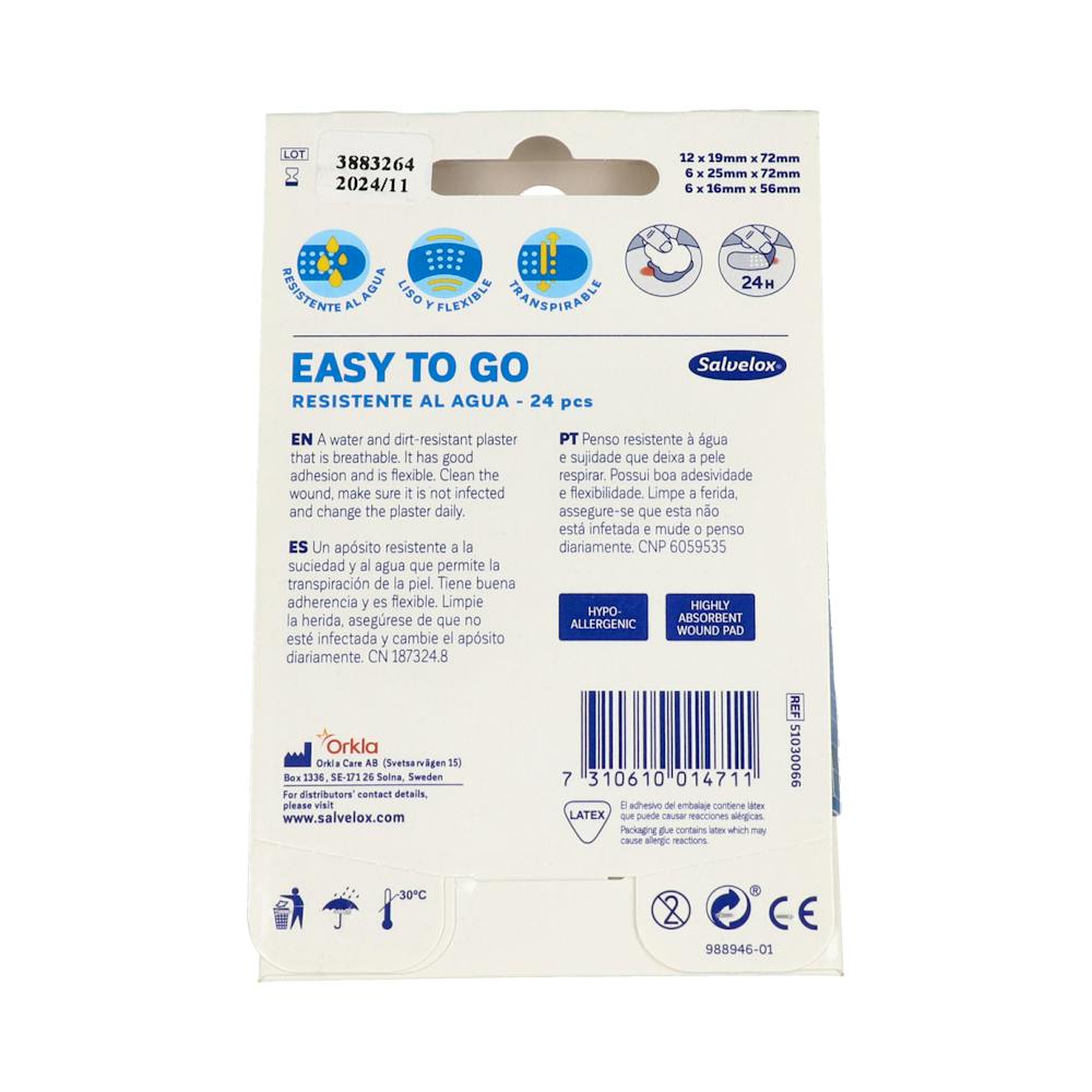 Salvelox Easy To Go Apósitos Resistentes al Agua 24 Unidades