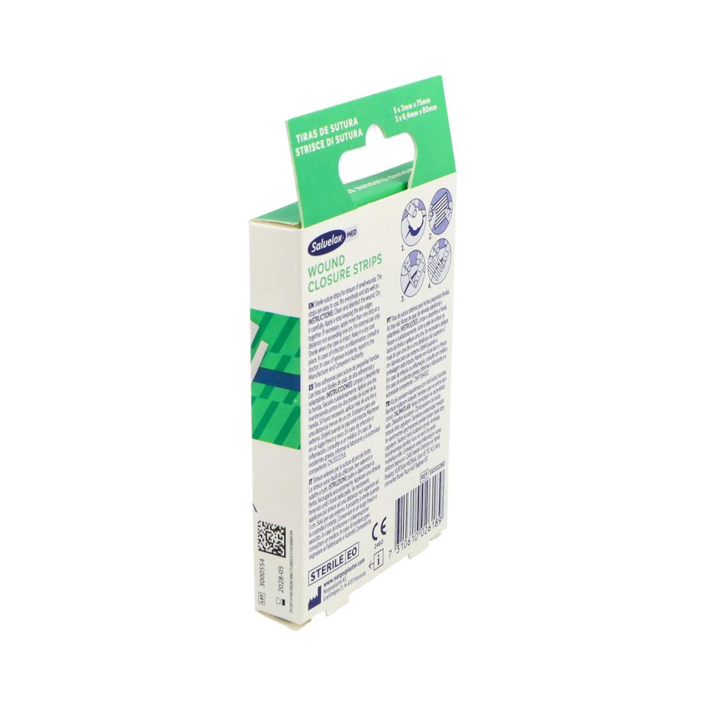 Salvelox Med Wound Closure Strips Tiras de Aproximación 8 Unidades