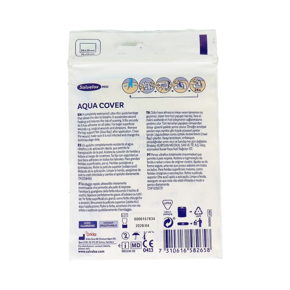 Salvelox Med Aqua Cover Apósito Estéril 76 x 54 mm 5 Unidades
