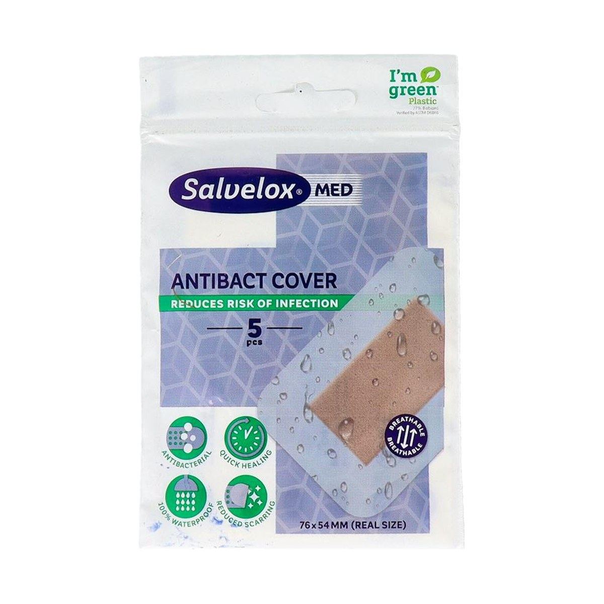 Salvelox Med Antibact Cover Apósito Estéril 76 x 54 mm 5 Unidades
