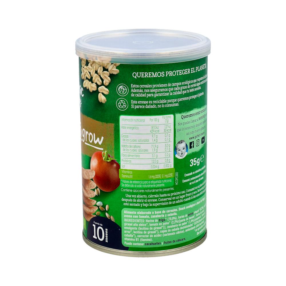 Gerber Organic Snack Trigo y Avena con Tomate 35 g