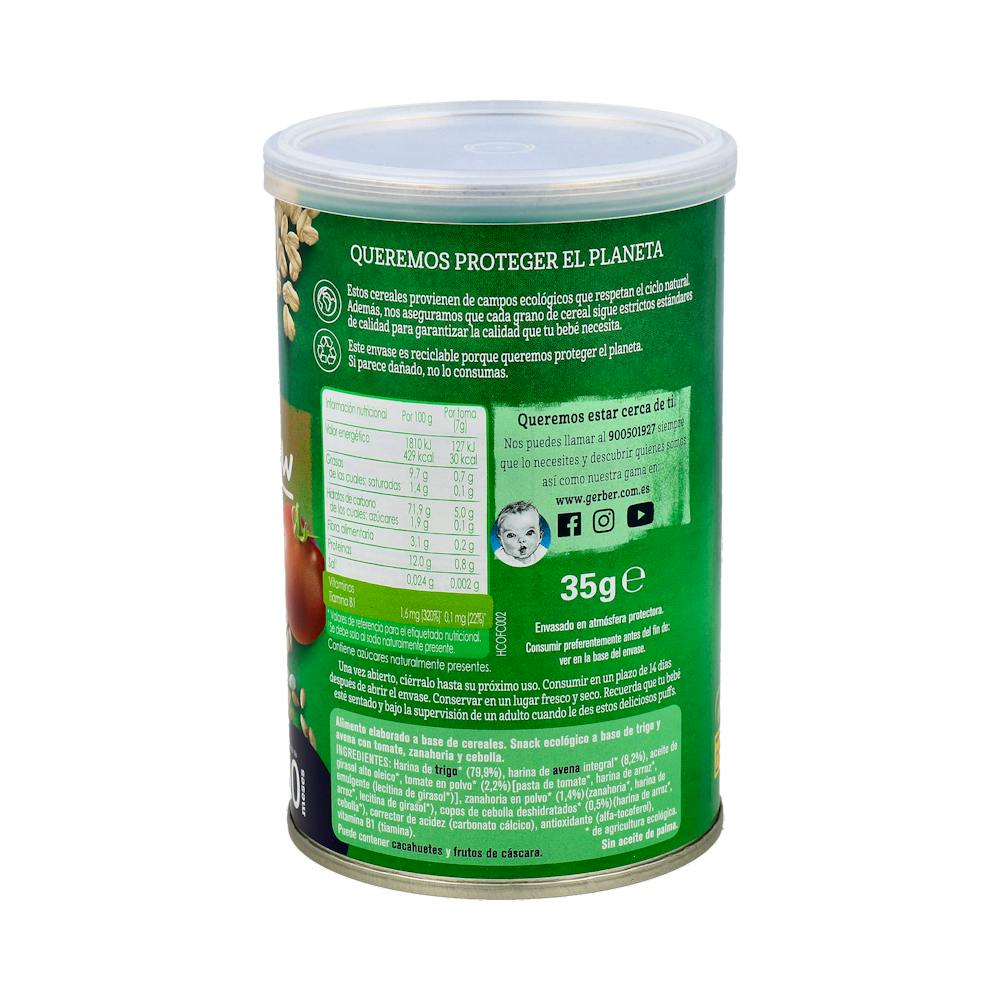 Gerber Organic Snack Trigo y Avena con Tomate 35 g