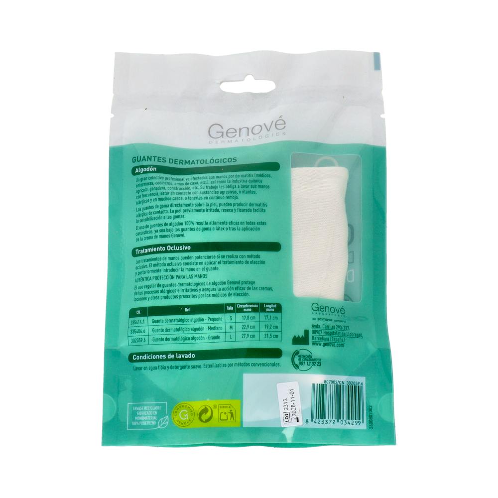 Genové Guante Dermatológico de Algodón Talla Grande