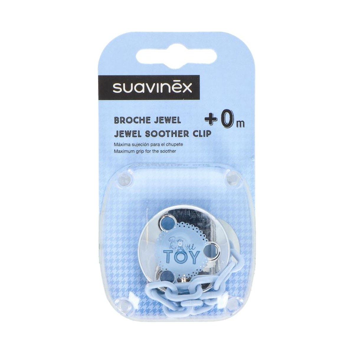 Suavinex Broche Pinza Portachupete Azul Jewel