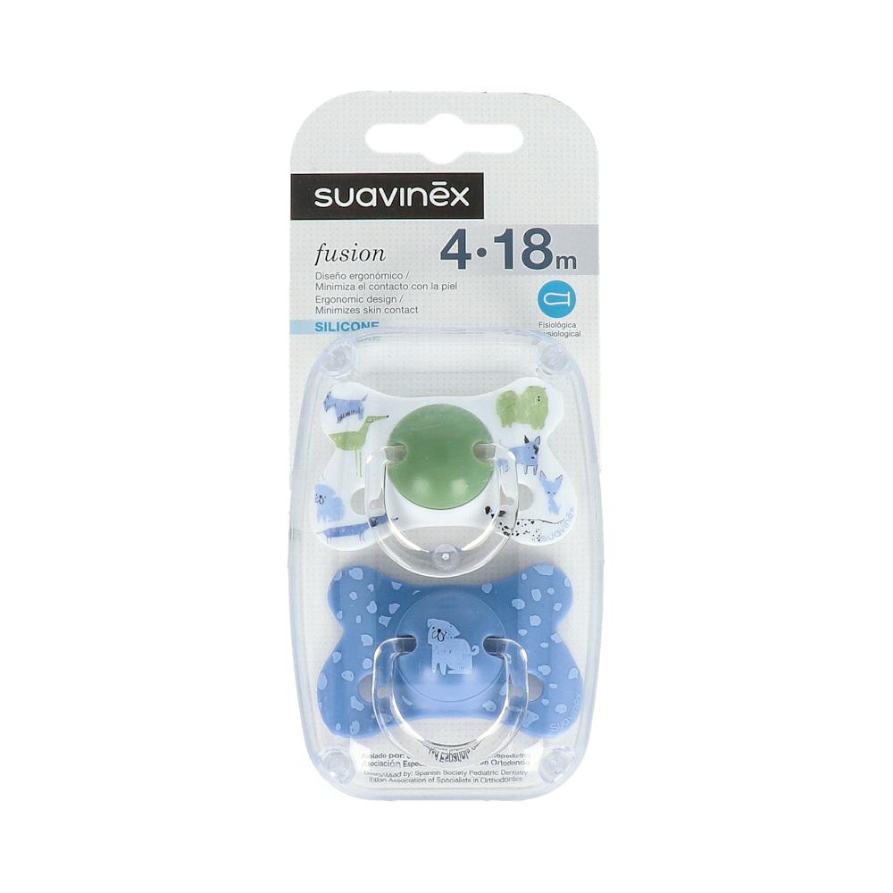 Suavinex Fusion Chupete Silicona Fisiológico 4-18 Meses 2 Unidades