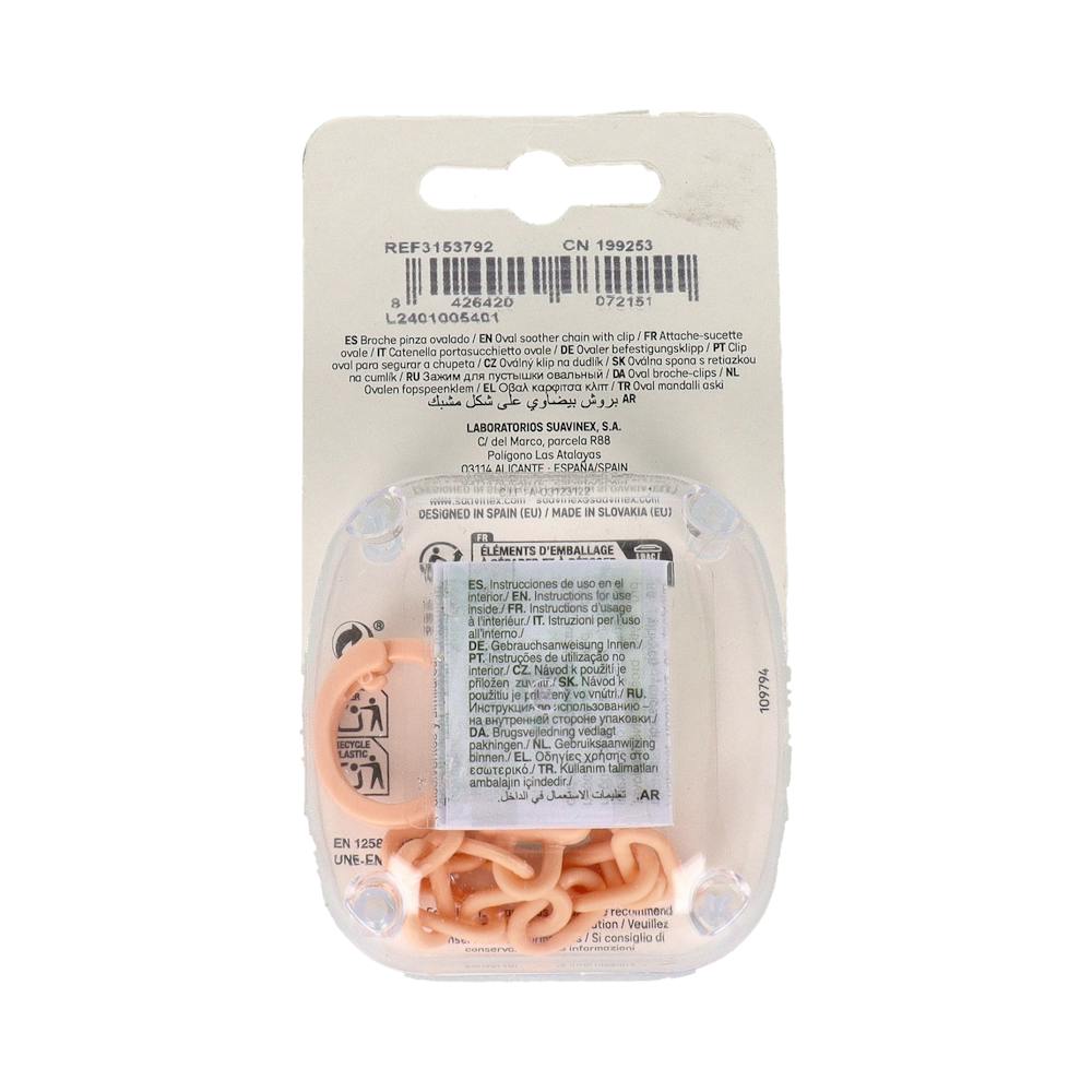 Suavinex Broche Portachupete con Cadena Decorado