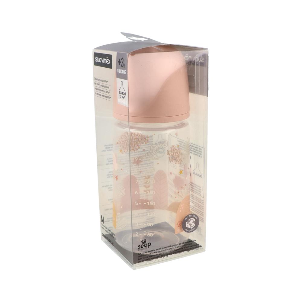 Suavinex Biberón Tetina Silicona Fisiológica Flujo M 270 ml