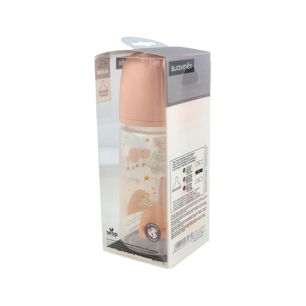 Suavinex Biberón Tetina Silicona Fisiológica Flujo M 270 ml