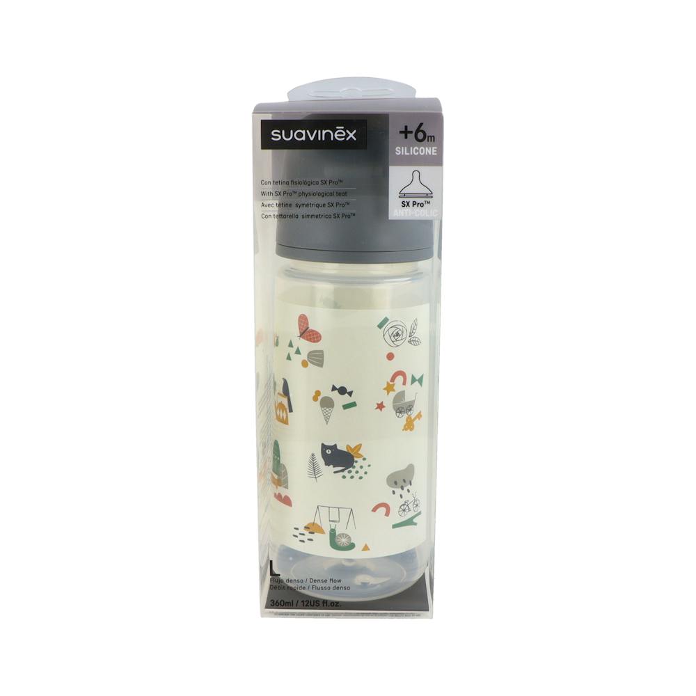 Suavinex Biberón Tetina Silicona Fisiológica Flujo L 360 ml